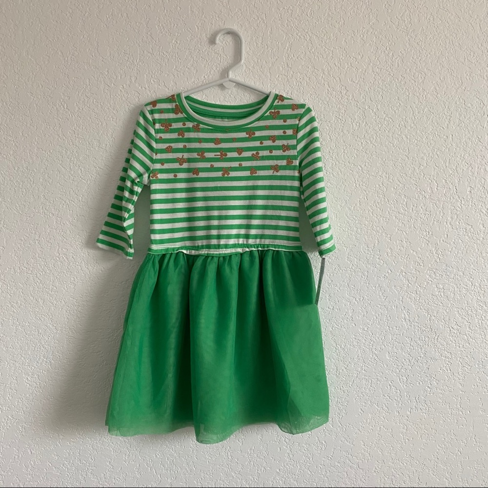 NWT Green and White Striped Tutu Dress